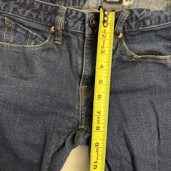 Volcom Vorta Slim Straight Jeans Men's Size 29 X 27L dark wash Denim 5 Pocket - Picture 3 of 8